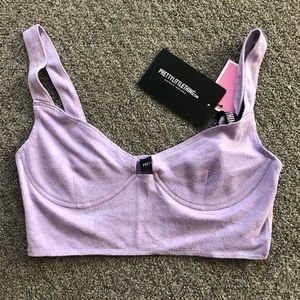 never worn suede bustier top